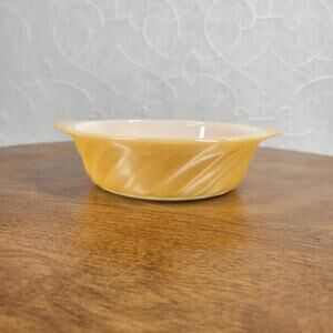 Vintage Anchor Hocking Fire-King Peach Lustre Ovenware Casserole Dish Small